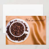 Kaffeebohnen Einladung (Vorne/Hinten)