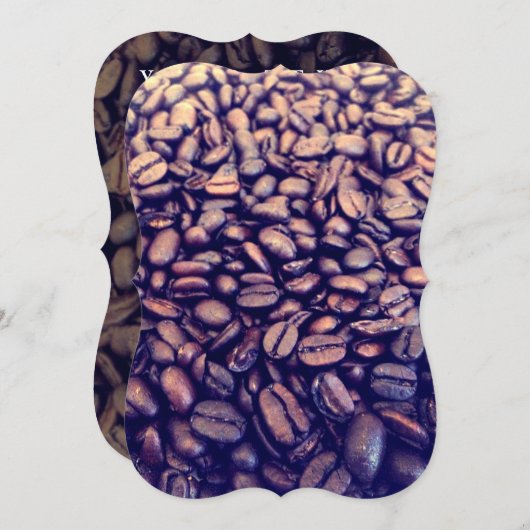 Kaffeebohnen Einladung (Vorne/Hinten)