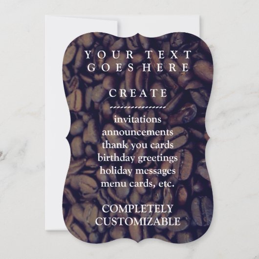 Kaffeebohnen Einladung (Rückseite)