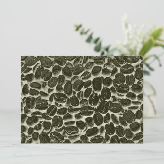 Kaffeebohnen Einladung (Stehend Vorderseite)