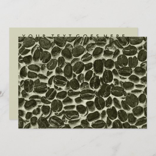 Kaffeebohnen Einladung (Vorne/Hinten)