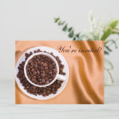 Kaffeebohnen Einladung (Stehend Vorderseite)