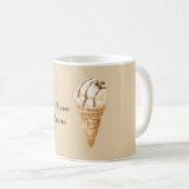 Kaffeebohnen-Eiscreme-Kegel Kaffeetasse (VorderseiteRechts)