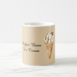 Kaffeebohnen-Eiscreme-Kegel Kaffeetasse