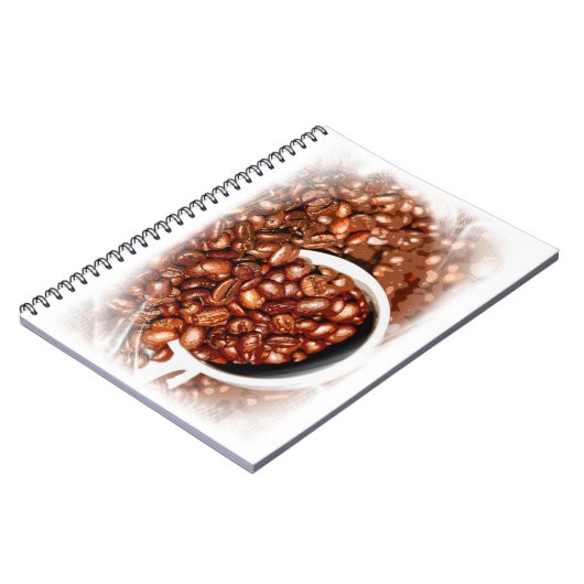 Kaffeebohnen Elite Moderne Cafeteria Cool Notizblock (Linke Seite)