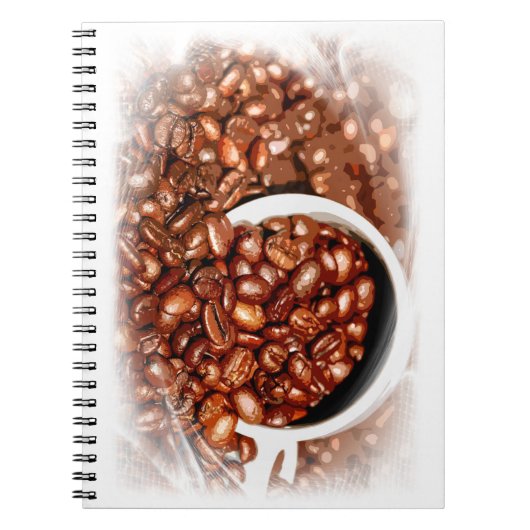 Kaffeebohnen Elite Moderne Cafeteria Cool Notizblock (Vorderseite)