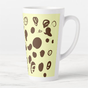 Kaffeebohnen entwerfen latte Tasse