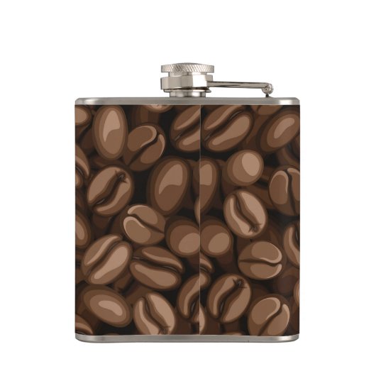 Kaffeebohnen Flachmann (Rückseite)