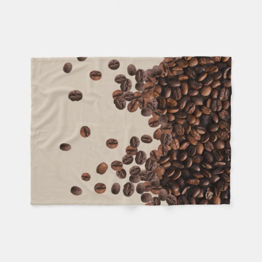 Kaffeebohnen Fleecedecke (Vorderseite (Horizontal))