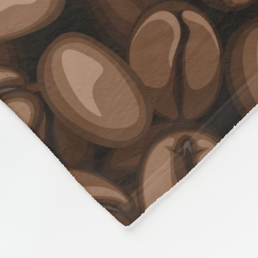 Kaffeebohnen Fleecedecke (Ecke)