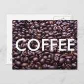 Kaffeebohnen Fotografie Custom Cafe Shop Marketing Postkarte (Vorne/Hinten)