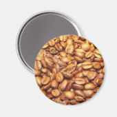 Kaffeebohnen-Fotografie Magnet (Vorderseite/Rückseite)