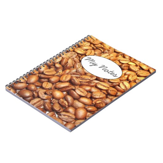 Kaffeebohnen Fotografie Notizblock (Linke Seite)