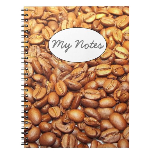 Kaffeebohnen Fotografie Notizblock (Vorderseite)