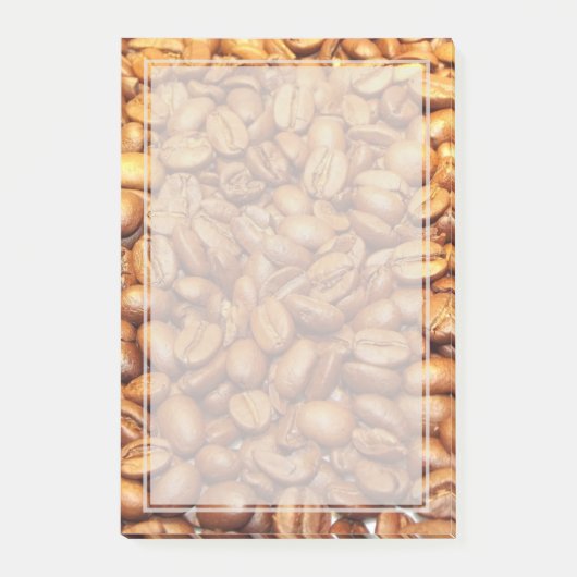 Kaffeebohnen Fotografie Post-it Klebezettel (Vorderseite)