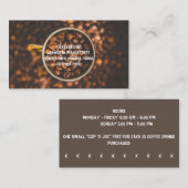 Kaffeebohnen für den Kaffee, Kaffeeservice und Visitenkarte (Vorne/Hinten)