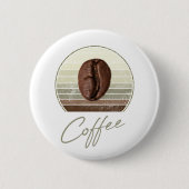 Kaffeebohnen für Espresso und Retro Barista Button (Vorderseite)