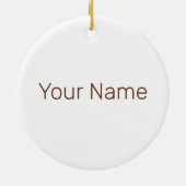 Kaffeebohnen für Espresso und Retro Barista Keramik Ornament (Hinten)