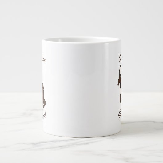 Kaffeebohnen-Geist Jumbo-Tasse (Vorderseite)