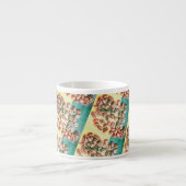 Kaffeebohnen Gelbe Grüne Textur Espresso Cup Espressotasse (Vorderseite)
