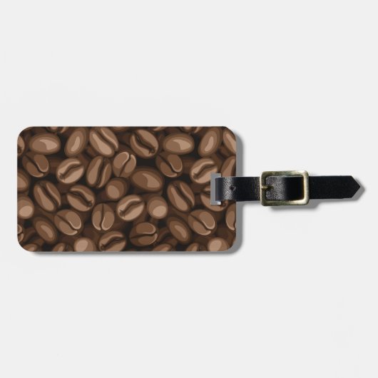 Kaffeebohnen Gepäckanhänger (Vorderseite horizontal)