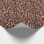 Kaffeebohnen gepolstertes Muster Geschenkpapier (Ecke)