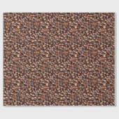 Kaffeebohnen gepolstertes Muster Geschenkpapier (Flach)