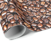 Kaffeebohnen gepolstertes Muster Geschenkpapier (Rolleneckpunkt)