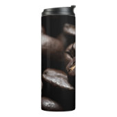 Kaffeebohnen gerösteten Kaffee Thermosbecher (Nach links gedreht)