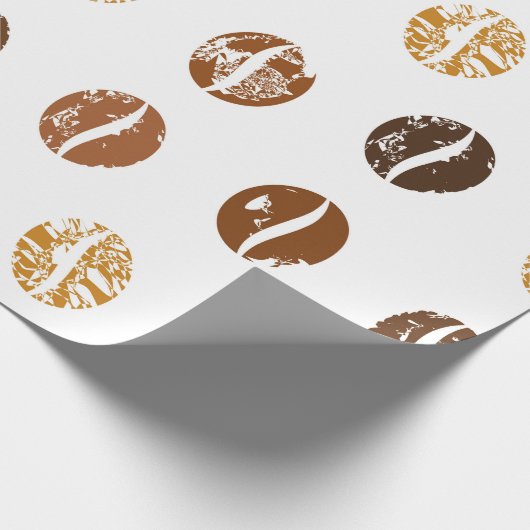 Kaffeebohnen Geschenkpapier (Ecke)