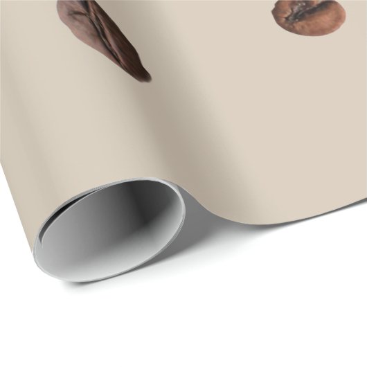 Kaffeebohnen Geschenkpapier (Rolleneckpunkt)