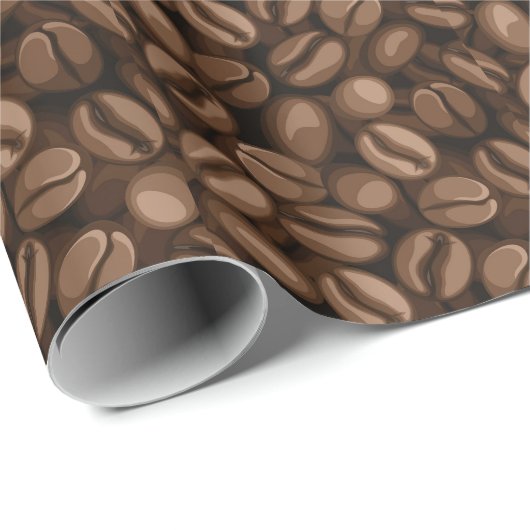 Kaffeebohnen Geschenkpapier (Rolleneckpunkt)