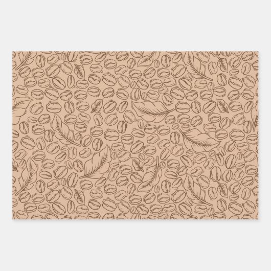 Kaffeebohnen Geschenkpapier für Kaffeeliebhaber (Vorderseite 3)