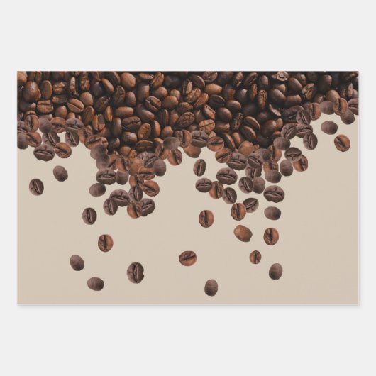 Kaffeebohnen Geschenkpapier Set (Vorderseite 3)