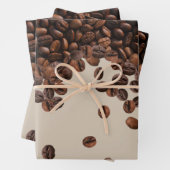 Kaffeebohnen Geschenkpapier Set (Beispiel)