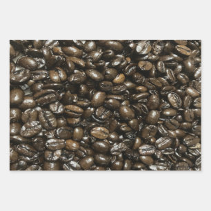 Kaffeebohnen Geschenkpapier Set