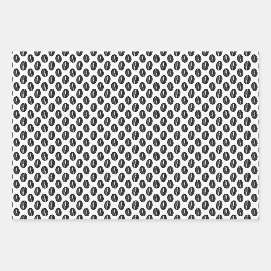 Kaffeebohnen Geschenkpapier Set (Vorderseite)