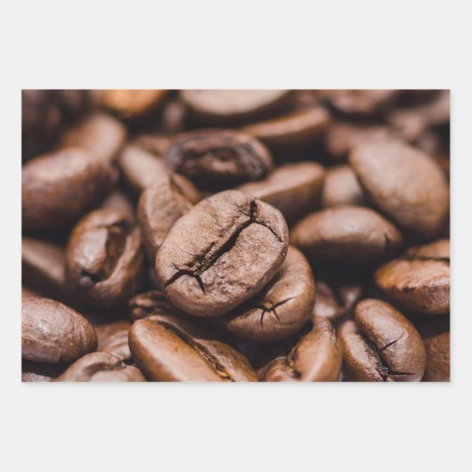 Kaffeebohnen Geschenkpapier Set (Vorderseite 3)
