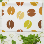 Kaffeebohnen Geschirrtuch (Gefaltet)