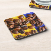 Kaffeebohnen Getränkeuntersetzer (Linke Seite)