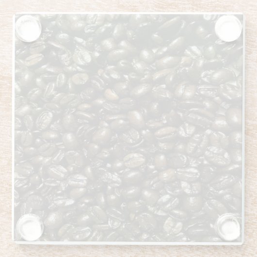 Kaffeebohnen Glasuntersetzer (Rückseite)