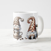 Kaffeebohnen-Gnome Jumbo-Mug Jumbo-Tasse (Vorderseite Rechts)