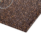 Kaffeebohnen-Grafik Schneidebrett (Ecke)
