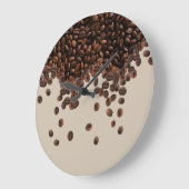 Kaffeebohnen Große Wanduhr (Winkel)