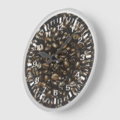 Kaffeebohnen Große Wanduhr (Winkel)