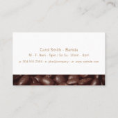 Kaffeebohnen | Grower Agriculture Graphics Visitenkarte (Rückseite)