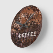 Kaffeebohnen Grunge Wall Clock Runde Wanduhr (Winkel)
