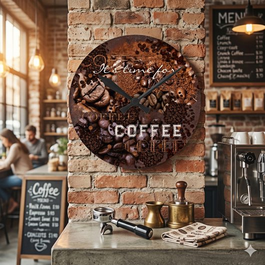 Kaffeebohnen Grunge Wall Clock Runde Wanduhr