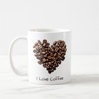 Kaffeebohnen Herz Form Tasse, Liebe Kaffeedesign Kaffeetasse