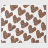 Kaffeebohnen Herz Geschenkpapier (Flach)